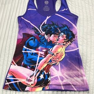 DC Comics originals Women’s Superman & Wonder Woman racer back tank top Size S